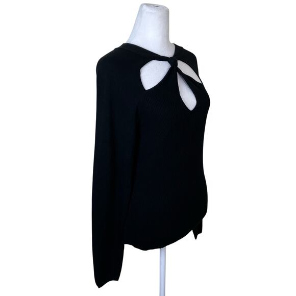 ASTR The Label Sz XL NWT Ribbed Knit Cut-out Neck Sweater Pullover Stretchy - Picture 4 of 16